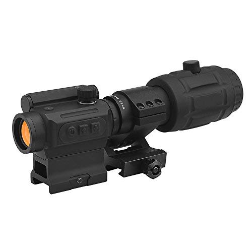 Beileshi Rifle Scope Tactical Optics 4X Magnifier with Quick Flip to Side FTS Mount 42mm Center Height for Red Dot Reflex Sight and AIMPOINT Sights