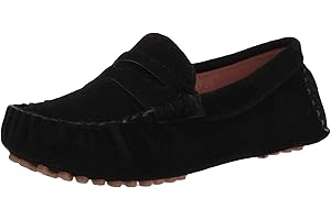 Battle Men Little Kids Penny Loafers Flat Heel Slip On Toddler's Shoes for Boys & Girls Causal Comfortable (Color : Black, Si