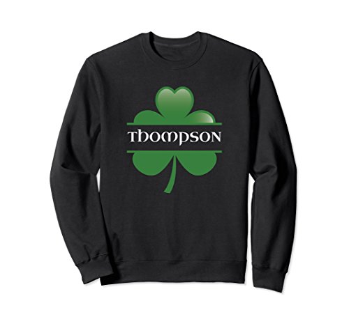 Unisex Thompson Irish Shamrock Shirt Lucky St Patricks Day Gift SS Large Black