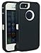 Brand New Iphone 5 5S Body Armor Defender - Comparable to Otterbox Defender + 1pc 3ft Data Cable (Black on White)