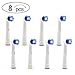 Familybuy 8pcs Replacement Toothbrush Heads Refill for Braun Oral B SB-20A