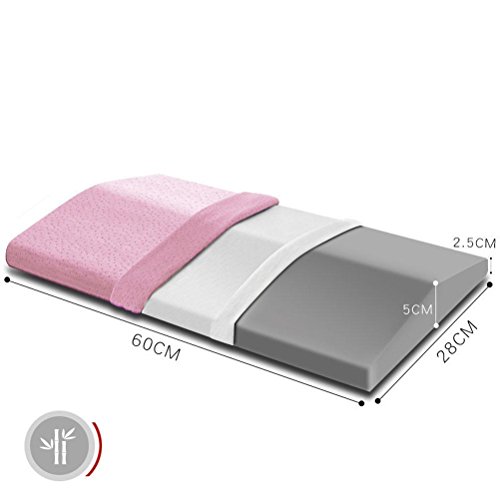 MQ&amp;YH Lumbar Orthopedic Pillow for Sleeping Back Pain - Memory Foam Sleeping Pillow for Knee &amp; Hip Pain, Bamboo Charcoal Waist Pillow for Side &amp; Back Sleepers 60285 , Pink