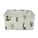 Homiak Canvas Fabric Foldable Organizer Storage Basket with Handle, Collapsible and Convenient for Nursery and Babies Room (Green Cactus)