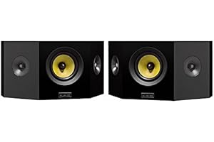 Fluance Signature HiFi 2-Way Bipolar Surround Speakers for Wide Dispersion Surround Sound in Home Theater Systems - Natural W