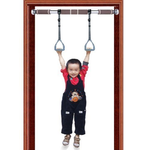 Pellor Gymnastic Rings with Fitness Pull Up Bar for Children, Trapeze for Full Body Strength and Muscular Bodyweight Training