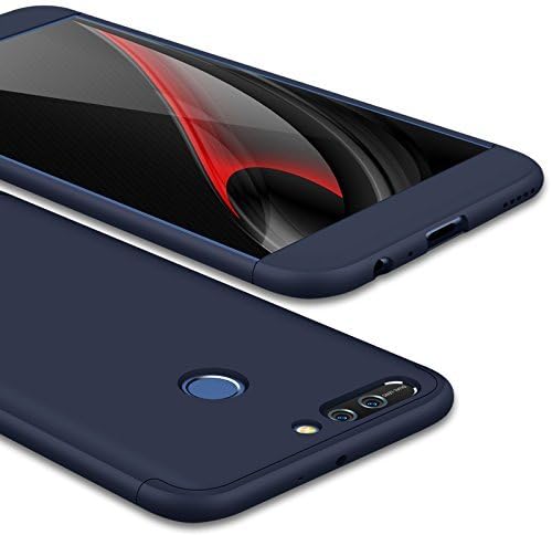 Huawei Honor V9 Case, 360 Degree Full Cover Removable Hard PC Frame 3 in 1 Shockproof Hybird Slim Tough Armor Phone Case for Huawei Honor 8 Pro/V9/6X/GR5 2017/Mate 9 (Honor 8 Pro /V9, Navy Blue)