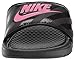 Nike Women's Benassi Just Do It Sandal, Black/Vivid Pink-Black, 11 Regular US