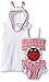 Baby Buns Girls' Lady Bug Terry Cover Up Swimwear Set