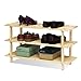 Furinno Pine Solid Wood 3-Tier Shoe Rack, Natural