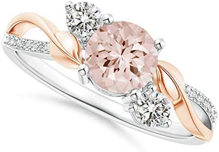 Tomikko Luxurious White Gold Plated Morganite Gemstone Ring Wedding Women Jewelry Sz6-10 | Model RNG - 51765 | 7
