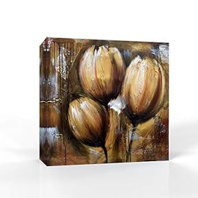 Canvas Wall Art Beautiful Flower Pictures Home Wall Decorations for Bedroom Living Room Paintings Canvas Prints Framed - 12x12 inches