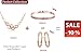Fancydeli Rose Gold Plated Women Circle Necklace with Crystals 
