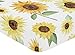 Sweet Jojo Designs Yellow, Green and White Sunflower Boho Floral Girl Baby or Toddler Nursery Fitted Crib Sheet - Farmhouse Watercolor Flower
