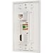 BUYER'S POINT HDMI, Coax & Ethernet Wall Plate | UL Listed HMDI 2.0, Coax & Cat6 Ethernet RJ45 Port w/Single Gang Mounting Bracket, Perfect for Smart HDTVs and Network Devices (White) — 1 Pack