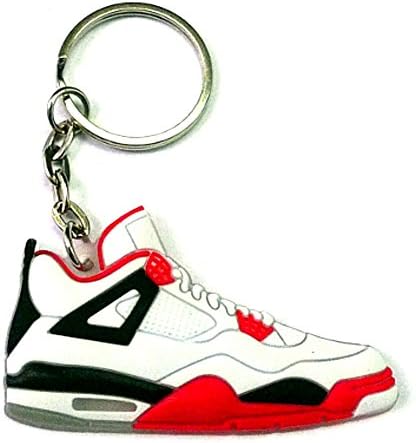 Air Jordan 4/IV Retro Mars Fire Red LS Sneakers Shoes 2D Keychain Keyring