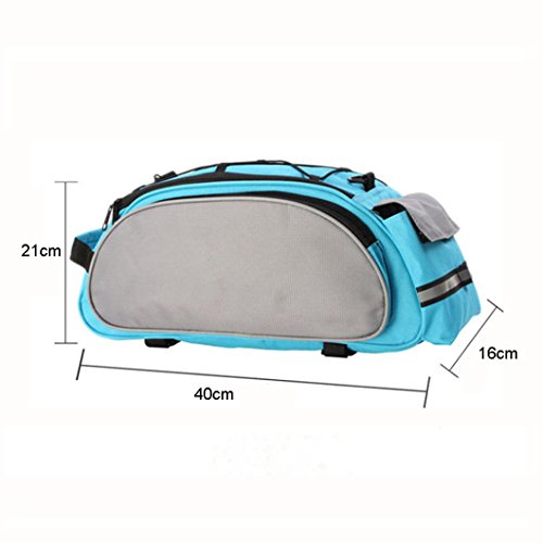 Chartsea Cycling Handbag Bicycle Storage Pannier Bike Saddle Rack Rear Seat Bag Shoulder (Black) - Thumbnail 4