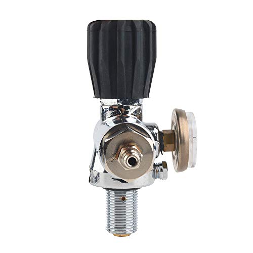 IORMAN Paintball CO2 Tank Compressed Air DIN Valve Gauge & Fill Station, 300bar/4500psi High Pressure, 7/8-14 UNF Male Thread, with 24" Charging Hose for PCP Game (Type-2) - Thumbnail 4