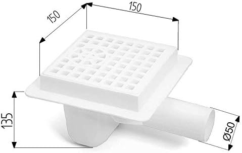 Sewerage Plastic Floor Ground Drain with White Round Pattern Grid 50mm Pipe Diameter - Image 4