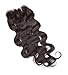Fennell 3 Part Closure Body Wave Brazilian Hair 130 Density Lace Closure Natural Hair Color Soft and Silky (12 Inch)