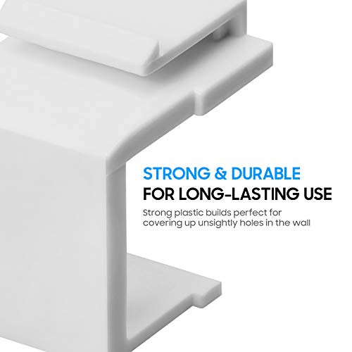Cmple Blank Keystone Jack Inserts for Keystone Wallplate, Blank