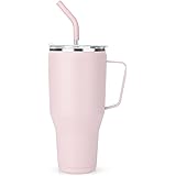Zenbo Mug Tumbler 40 oz–Stainless Steel Vacuum Insulated Mug with Handle,Lid and Straw,Keeps Drinks Cold up to 24 Hours – Swe