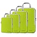 Gonex Compression Packing Cubes, 4pcs Expandable Storage Travel Luggage Bags Organizers (Green)