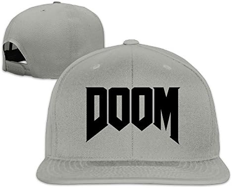 M Angel Adjustable Funny Doom 4 Logo Flat Sun Hats Baseball Cap One Size Ash