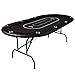 Franklin Sports Folding Poker Table – Portable Tabletop Casino-Style Poker – Up to 10 Players – Foldable Poker Table – Felt Top – Plush Armrests – Steel Frame – Easily View Your Cards – Cup Wells