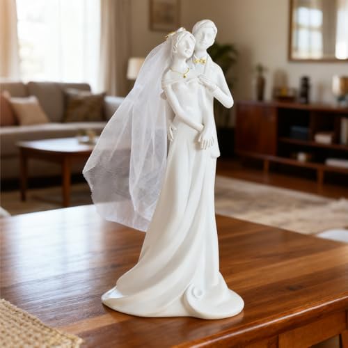 OGVOGV Bride Groom Love Cake Topper Figurines