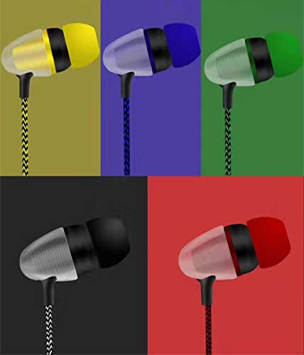 Amaping Universal 3.5mm in-Ear Stereo Earbuds Earphone Capsule Shape Clear Shell Protcetive Headphone Set Cell Phone MP3 MP4 Player (Yellow)