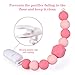 Baby Teething Toys BPA Free Silicone Teether Chew Egg with Pacifier Clip Cute and Effective Pain Relief Pink Cookie for Stylish Girl