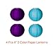 Paxcoo 29 Pcs Purple and Blue Party Decorations with Tissue Pom Poms Lanterns Tassel Garland for Birthday Baby Shower Decor