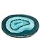 AMOYSTONE Teal Agate Coasters Set of 4 for Drink, Agate Slice Coaster Large 3.5-4