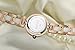 KASHIDUN.Women's Wrist Watch Diamond Dial Rose Gold-Tone High-tech White Ceramic Bracelet Watch.ZQ