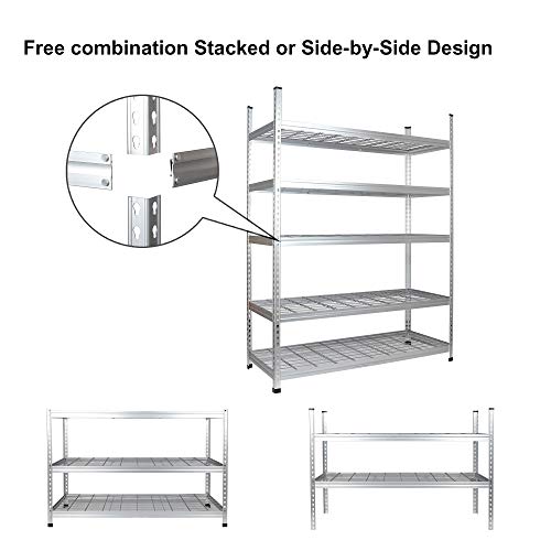 Amazon Basics Heavy Duty Storage Shelving Unit, Double Post, 5 Shelf