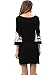 levaca Womens Clothing O Neck Heart Printing Slim Casual Dress Black XL