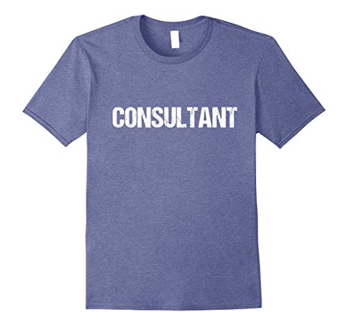 Mens T-Shirt Funny Fun Consultant Job Employee Finance Software Medium Heather Blue