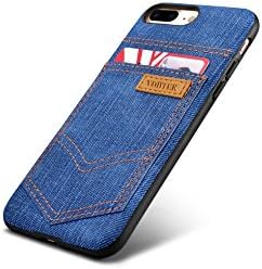 iPhone 7+ Plus Denim Jean Case - Blue Synthetic