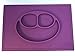 ezpz Happy Mat - One-piece silicone placemat + plate (Berry)
