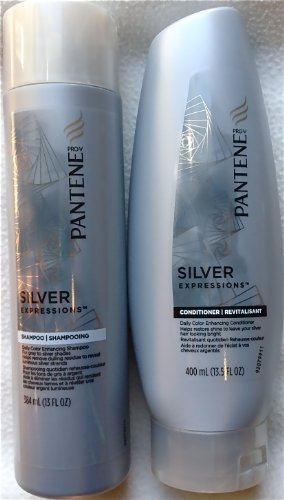 Pantene Silver Expressions Daily Color Enhancing Shampoo and Conditioner Set, Value Bundle