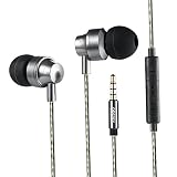 Earbuds with Microphone, OBERLY Bass in-Ear Headphones Wired Running Earphones for iPhone iPod iPad Samsung Android Smartphones