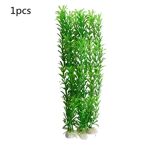 Artificial Plastic Plants Ceramic Base Water Grass for Fish Tank Aquarium Decor Ornament Decoration Plastic Submarine
