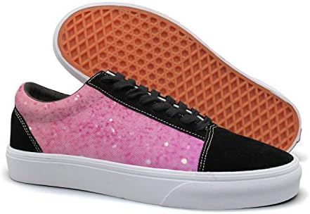 HMAG Women Skate Shoes Jogging Shoes Sparkle Pink Crystal Lightweight Sneaker For Casual Outfits