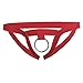 YiZYiF Men's Bandage Open Pouch G-string with Enhancing Strap (Metal Ring Red)
