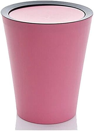 Large Plastic Trash Bins/ Creative Living Room Toilet Roll Cover Trash Cans (Pink)