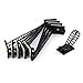uxcell 10pcs Adhesive Backed Black Wire Clip Cable Clamp Adjustable Tie Mount