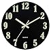 JoFomp Glow in The Dark Clock, 12 Inch Modern Silent Non Ticking Wall Clocks Battery Operated, Night Light Wall Clock for Living Room Decor, Wall Clock Decorative for Kitchen Bedroom