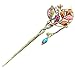FOONEE Women Girls Retro Peacock Tassels Alloy Hair Pin Hair Stick,Colorful