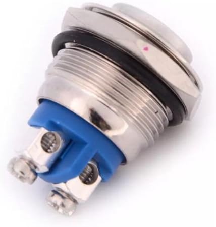 MSA™ 16mm Waterproof Stainless Steel Push Button Momentary ON/OFF Horn Switch Silver - Image 3