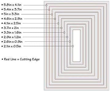 Sizzix Framelits Rectangles 2 Die Set, Pack of 10, Grey - Image 3